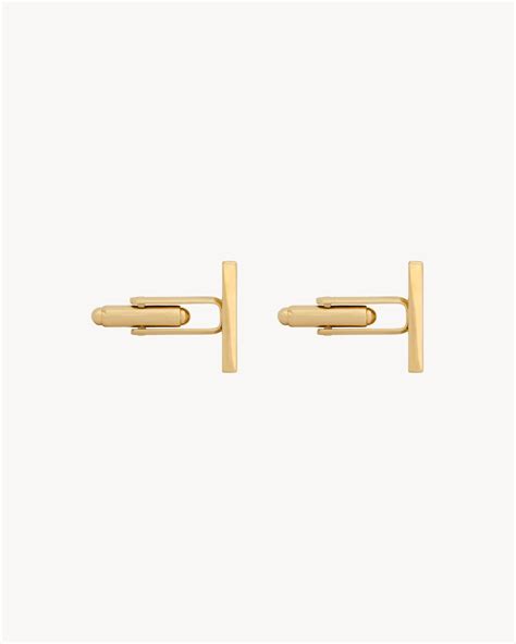 ysl cufflinks|Rectangular cufflinks in metal .